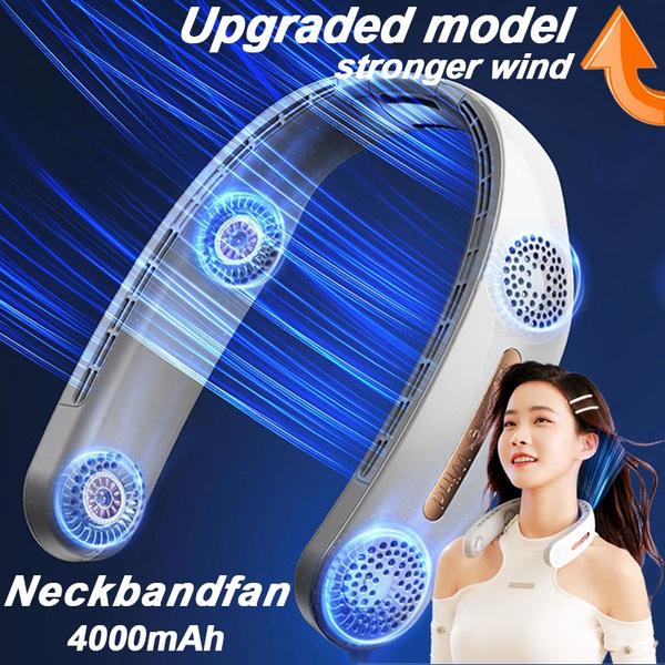 4000 мАч Портативный носимый безлопастной вентилятор Перезаряжаемые через USB безлистные подвесные вентиляторы Воздушный охладитель Охлаждающие бесшумные вентиляторы Вентиляторы с шейным ободом Кондиционер
