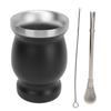 8oz Gourd Tea Cup Double Wall Stainless Steel with Spoon Straw Brush Gourd Insulated Cups for Tea
