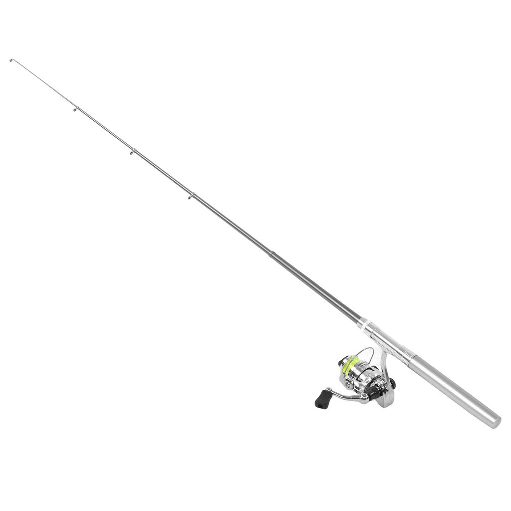 Portable Pen Shape Fishing Rod Pole Retractable Fishing Rod with Reel Wheel