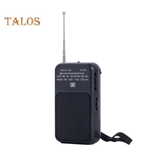 Mini Portable Radio User-friendly Design Easy To Carry Battery Powered AM/FM Small Radio with LED Flashlight