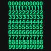 Флуоресцентные цифровые светящиеся наклейки для спальни или детской комнаты - набор из 100 настенных украшений