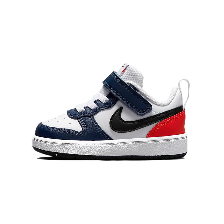 Nike Кроссовки Court Borough Low 2 BTV Повседневные Низкие Кеды для Скейтбординга Белый Синий Красный Малыш и Малыш DO7448-101