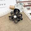 Rhinestone Shark Clip Zircon Shiny Hair Claw Creative Flower Pearls Shark Clip  Party