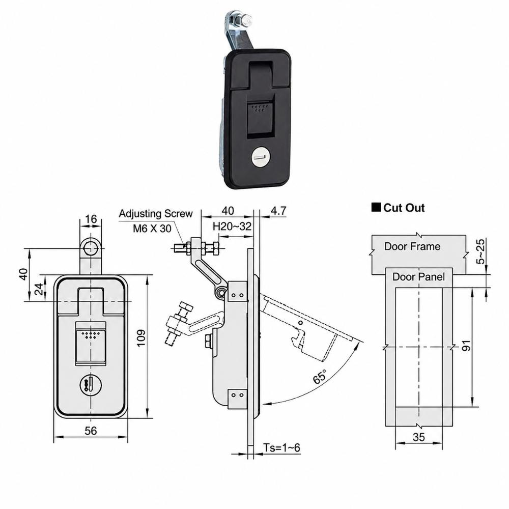 Zinc Alloy Compression Latch Lock Push Button Access Lever Push Button Latches RV Hatch Locks Boat
