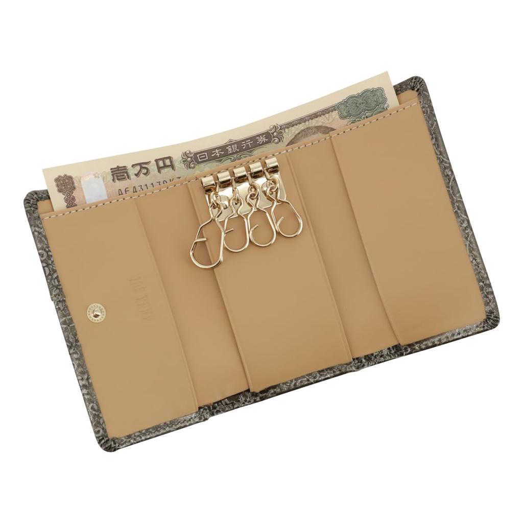 Ключница Мультикартхолдер Вместительная 316906 Кошелек Мини-кошелек Натуральная кожа Тиснение Тиснение Темно-синий [ANNA SUI] [84]