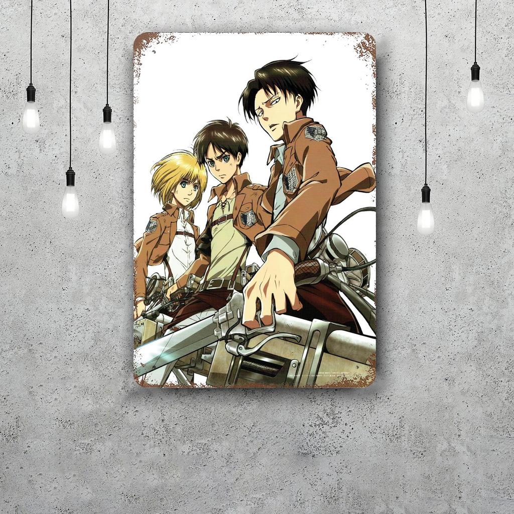 eren yeager Vintage Metal Tin Signs Posters Decor Retro Metal Plaque Wall Art Decor for Garage Bar
