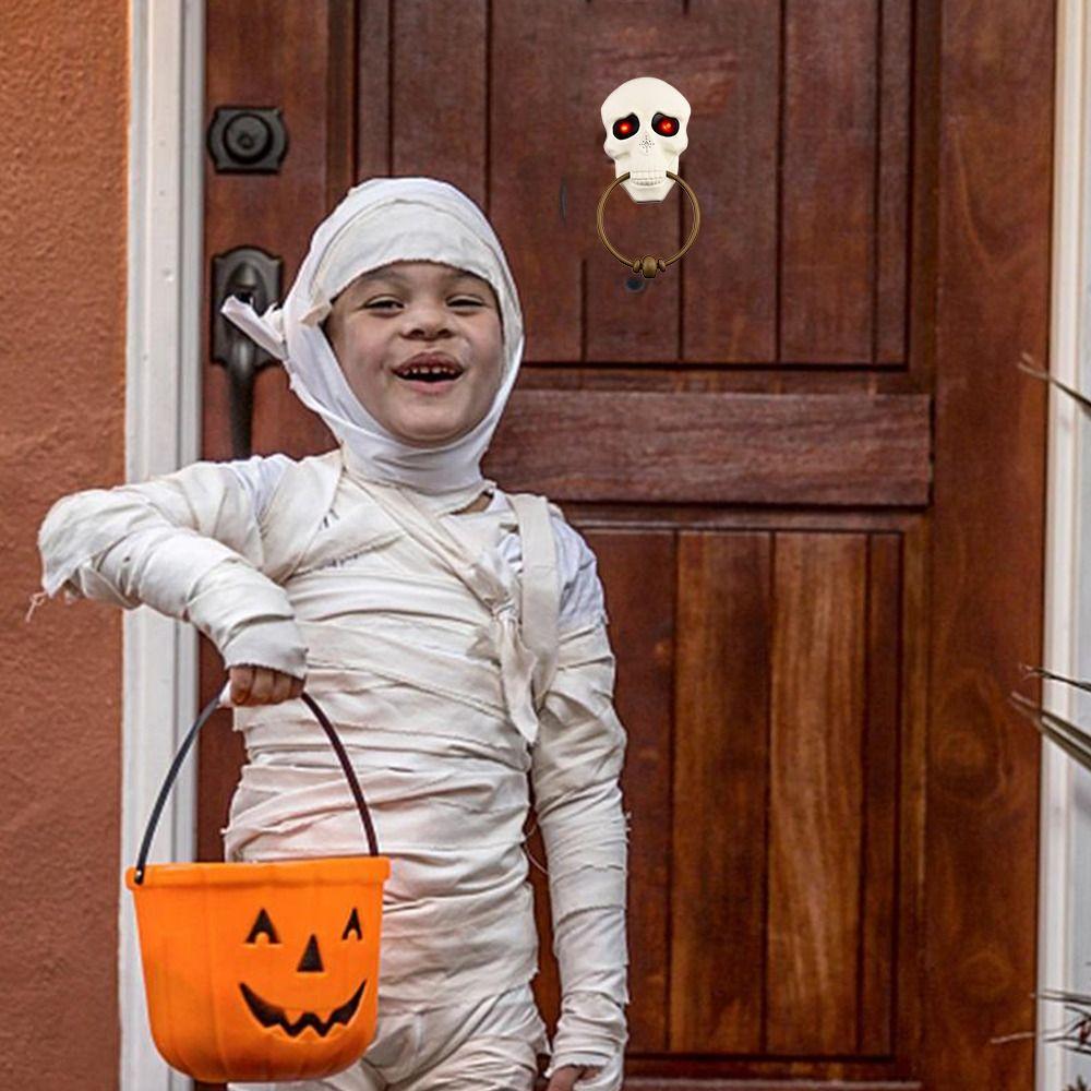 Luminous Halloween Door Knocker With Light-up Eyes Haunted House Doorbell Door Bell