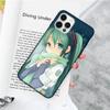 JW66 Hatsune Miku черный мягкий чехол для iPhone 16 15 Plus 14 13 Pro 8 SE XR XS Max P30 Nova 5T Y5P Y6 Y7 Y8P Y9 Realme C30 C33 C31 VIVO Y36 V27