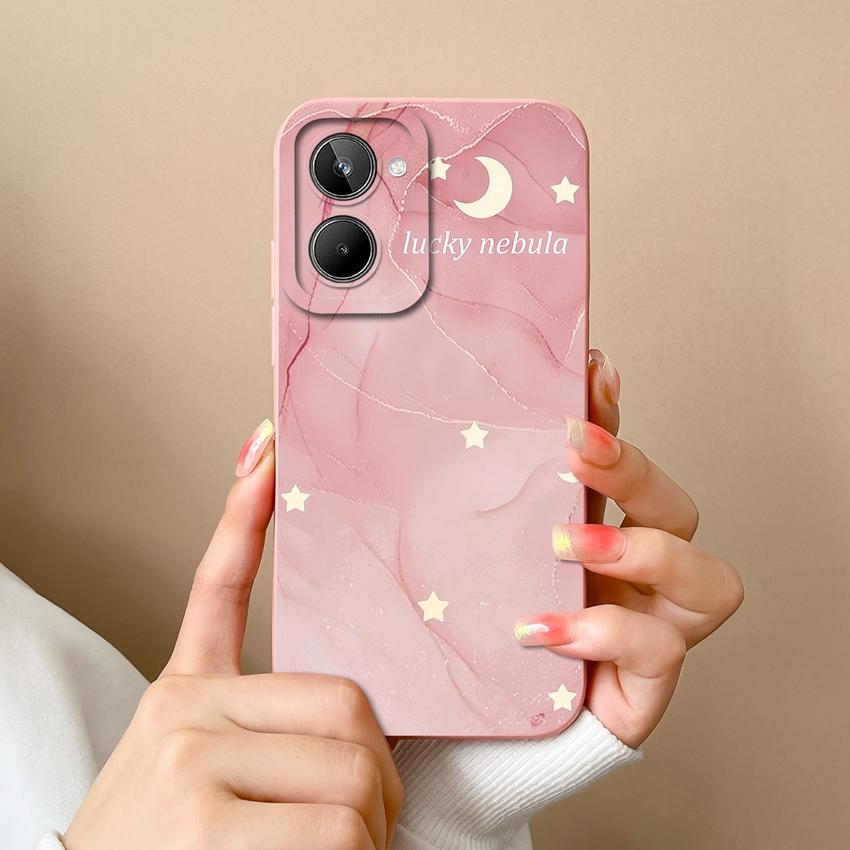 Для Oppo Realme 10 12 12X 11 11X C12 C15 C21 C21Y C31 Чехол для телефона Модный изящный узор с цветами Высококачественный противоскользящий чехол Для Oppo Силиконовый чехол