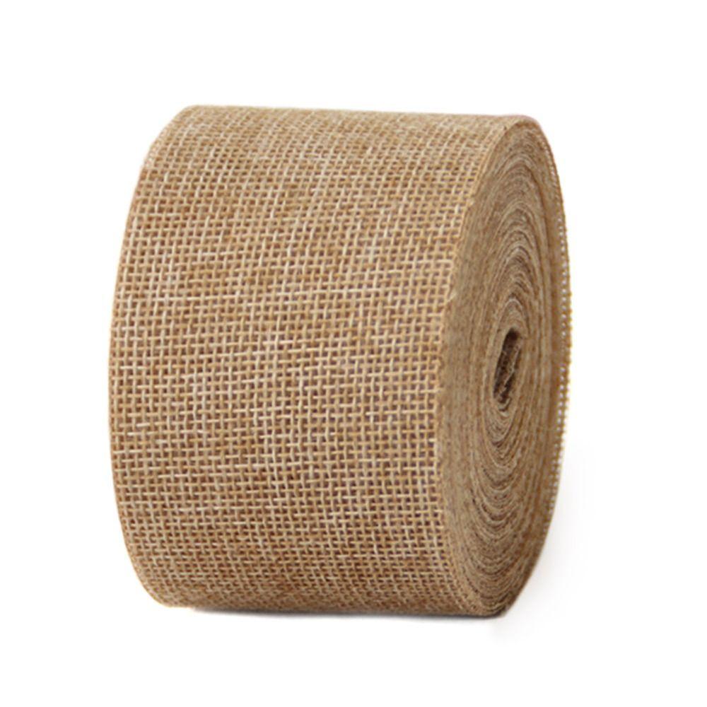 Home Decor Wedding Decoration Bag Wrapping Braided Burlap Ribbon Jute Burlap Ribbon Gift Packing