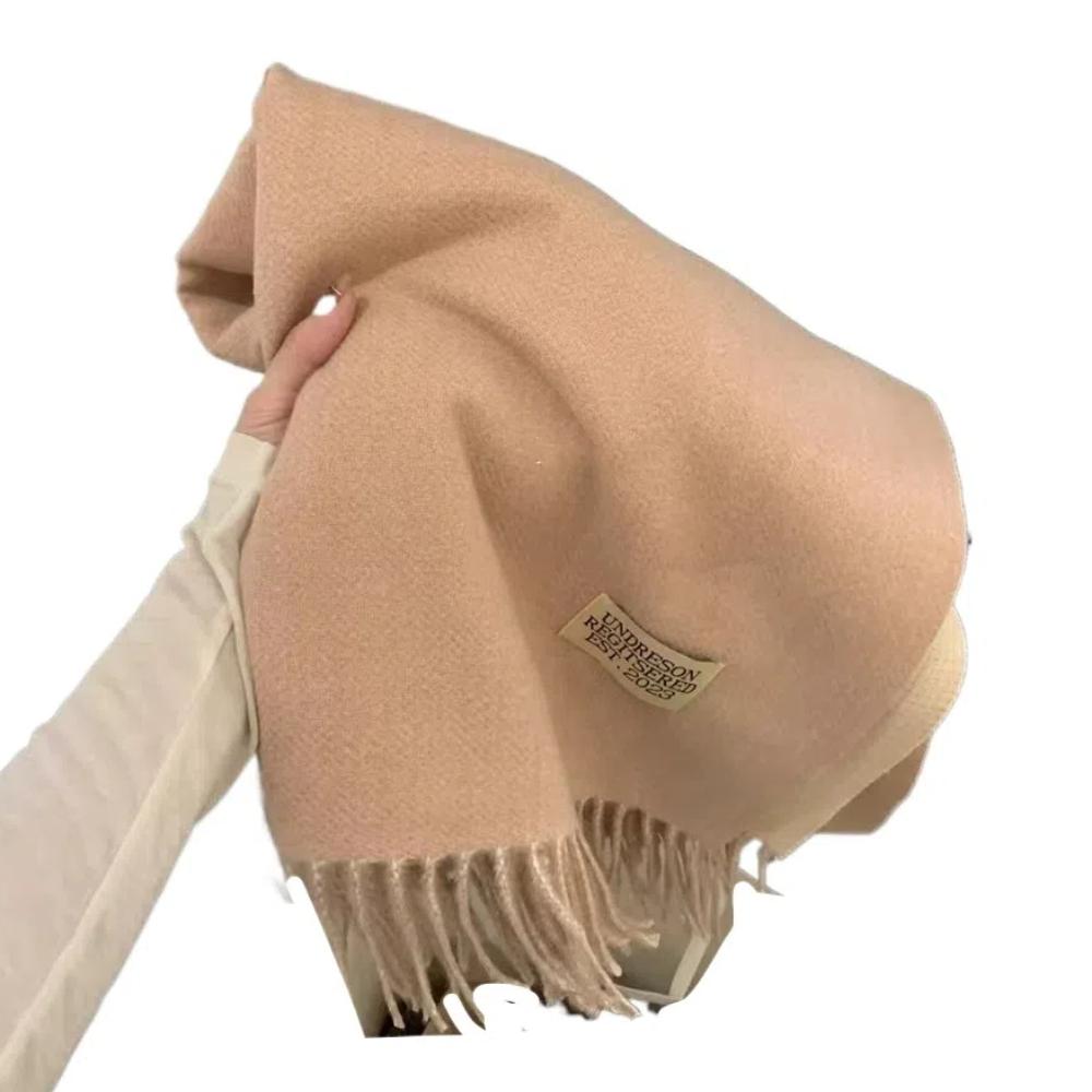 Warm Imitation Wool Scarf Two-sided Winter Long Shawl Classic Cashmere Shawl  Autumn Winter