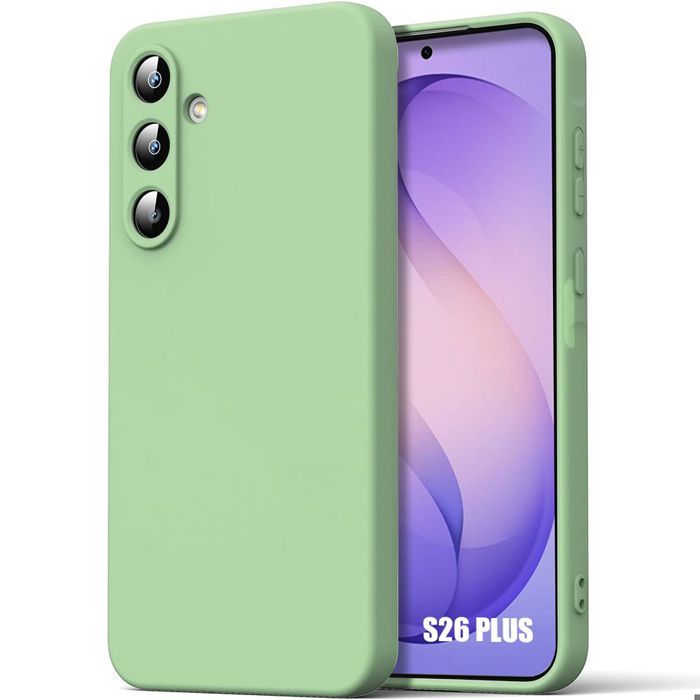 Coque Silicone - BOOLING - pour Samsung Galaxy S26 Plus - Protection Ultra Slim Souple - Vert