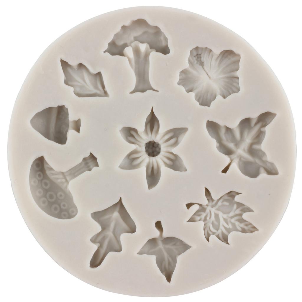 Цветочные листья, силиконовые формы, сделай сам, кекс, топпер, формы для помадки, конфеты, шоколад, форма для мастики, инструменты для украшения торта, глиняные формы