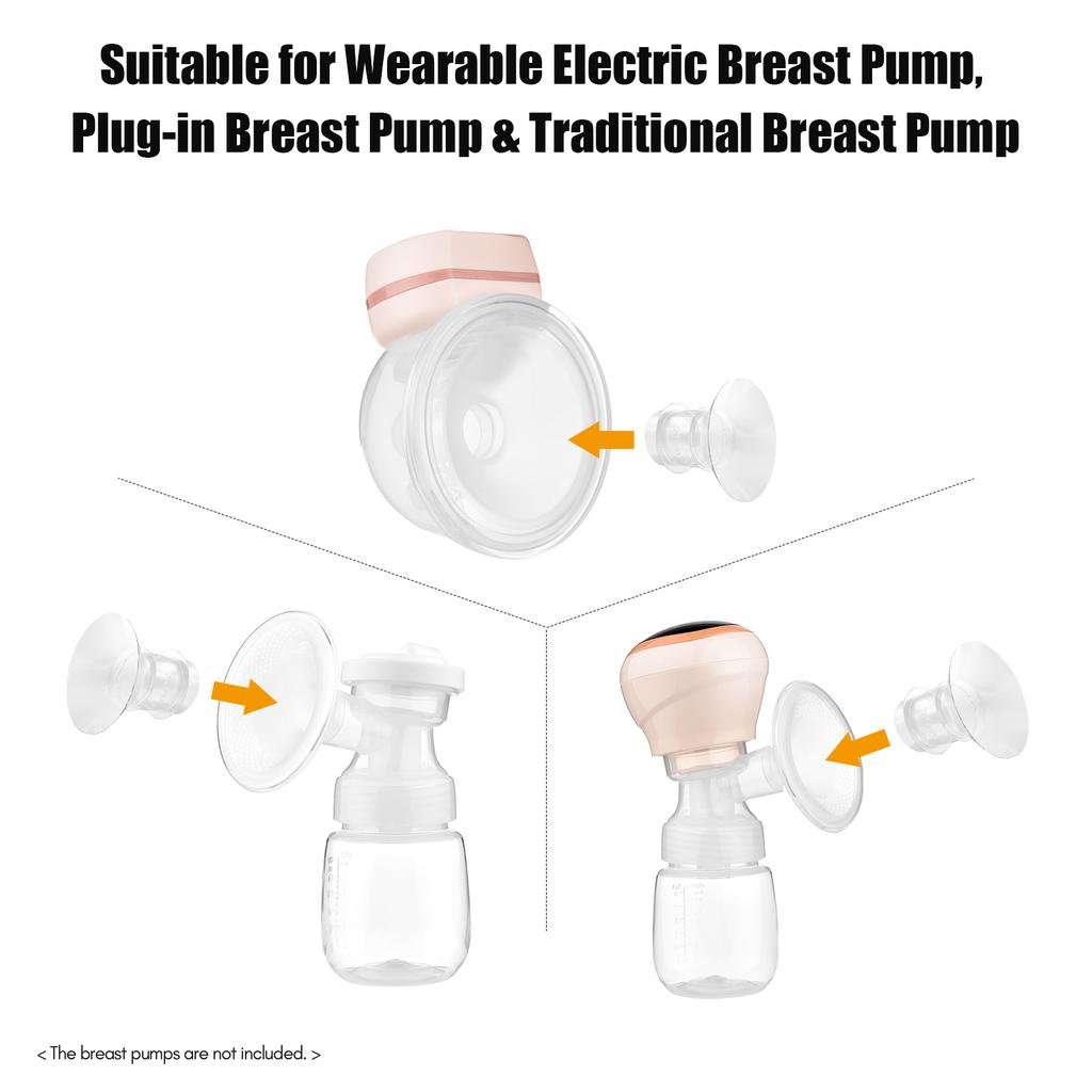 3PCS Breast Milk Pump Flange Inserts Breast Converter Practical Breast Pump Replacement 17mm 19mm