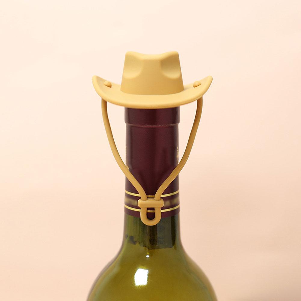 Silicone Red Wine Stopper Western Cowboy Hat Creative Leak Proof Wine Grade Food Sealing Wester S2C8