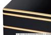 Jubako Arakura Black with Gold X X Made In Japan J-kitchens Two-Tiered (9.5-inch) Style, Rim, 28.5cm 28.5cm 14.5cm,
