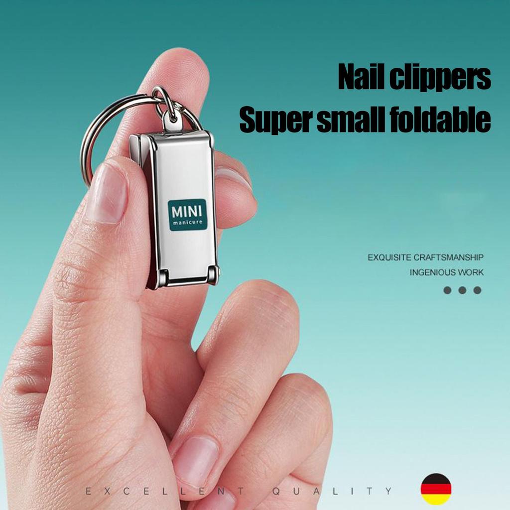 Мини-кусачки для ногтей из нержавеющей стали, складной маникюрный инструмент для детей, взрослых, для путешествий, триммер для ногтей на ногах и руках, безопасная точная резка