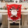 3D Doll Design Christmas Chair Cover Cloth Snowman Chair Cover Santa Chair Cover  Holiday Festival