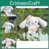 Adorable Plush Pink Bunny Keychain 10cm Soft Cute Stuffed Animal Gift With Colorful Chains
