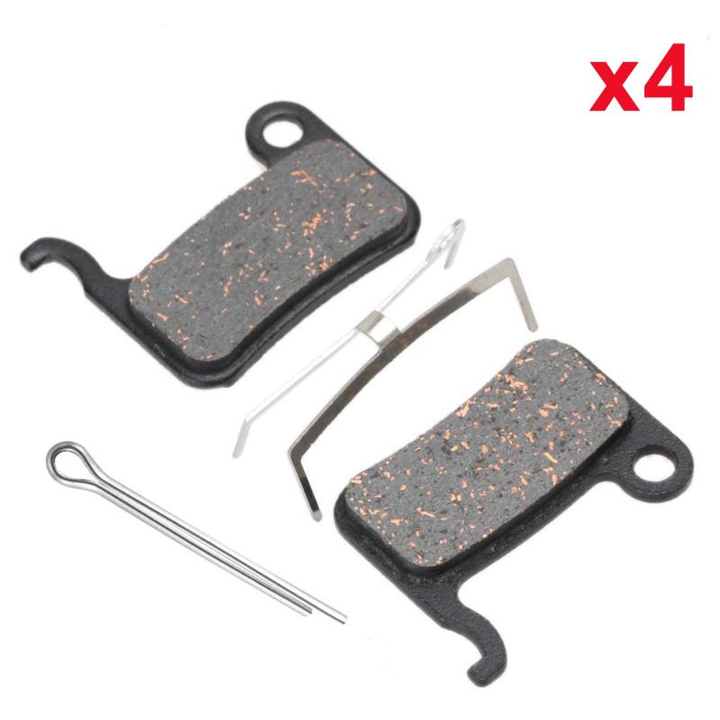 4 Pair Disc Brake Pads for XTR M975 M965 M966 LX M585 SLX M665 HONE M601 MTB Bicycle Disc Semi-Metallic Brake Pads