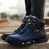 Men's Large Winter High-Top Hiking Boots - Warm, Wear-Resistant, Anti-Slip, Plus Velvet