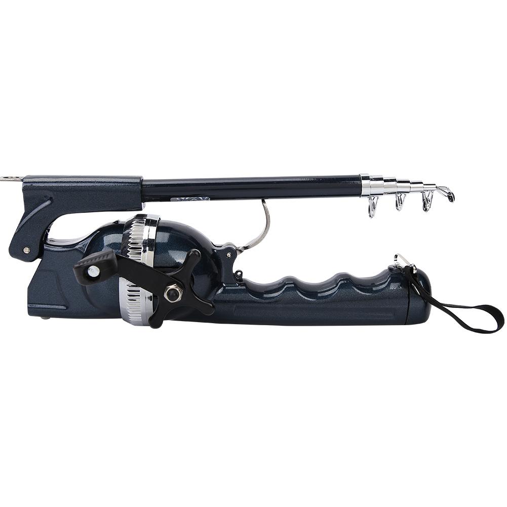 Telescopic Fishing Rod Reel Combo, Portable Casting Lure Tackle, Foldable Ergonomic Grip for Travel Fishing