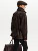 Женская кожаная куртка с лацканами, приталенная по талии, Женская коричневая кожаная куртка на молнии, Ветрозащитная куртка, Модный стиль, Осень и зима