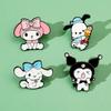 Японский Милый Металлический Значок Sanrio Собачка Пача Мелоди Куроми Большеухий Пес Брошь Аксессуары