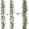 2 шт/1 шт 6 футов искусственная эвкалиптовая гирлянда - искусственная зелень лозы с листьями эвкалипта для свадебного фона, арки и домашнего декора вечеринки