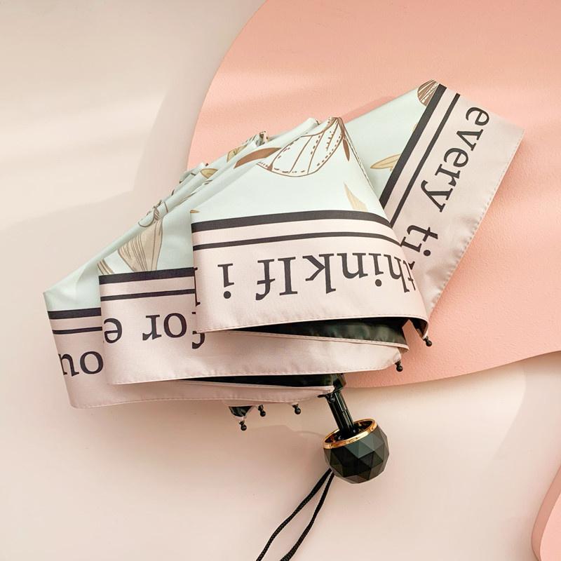 Full Automatic Umbrella Butterfly Sun And Rain Folding Sun Umbrella Black Coating Pink Women Paraguas Automatico