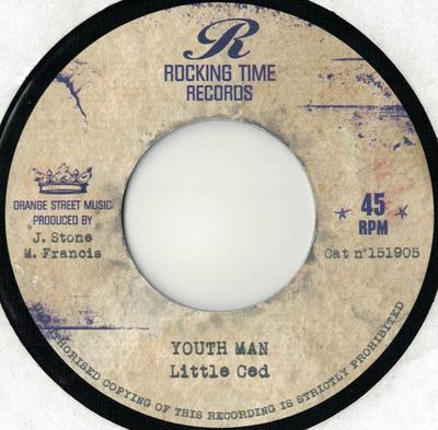 7-дюймовая пластинка LITTLE CED / LONE RANGER - Youth Man / Pressure In A Babylon 151905 Rocking Time Re 2013 Франция Регги, Ска и Даб Б/у