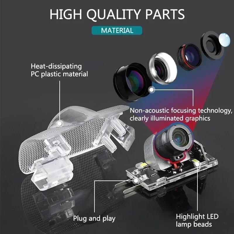 LGPE6 LED Car Door Welcome Courtesy Projector Ghost Shadow Lights for Toyota Land Cruiser 2007-2019 200 J200 LC200 120 J100 LC100
