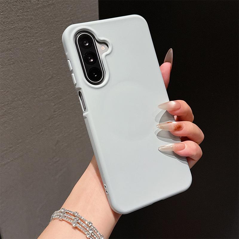 Samsung A17 Магнитное Поглощение Премиальный Силиконовый Чехол для Телефона