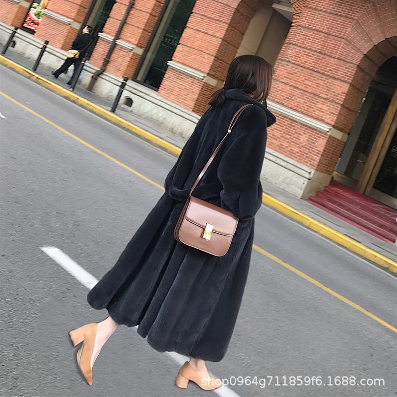 Меховая куртка женская молодая экологически чистая норковая шуба 24 новый мех интегрированный удлиненный искусственный мех толстый