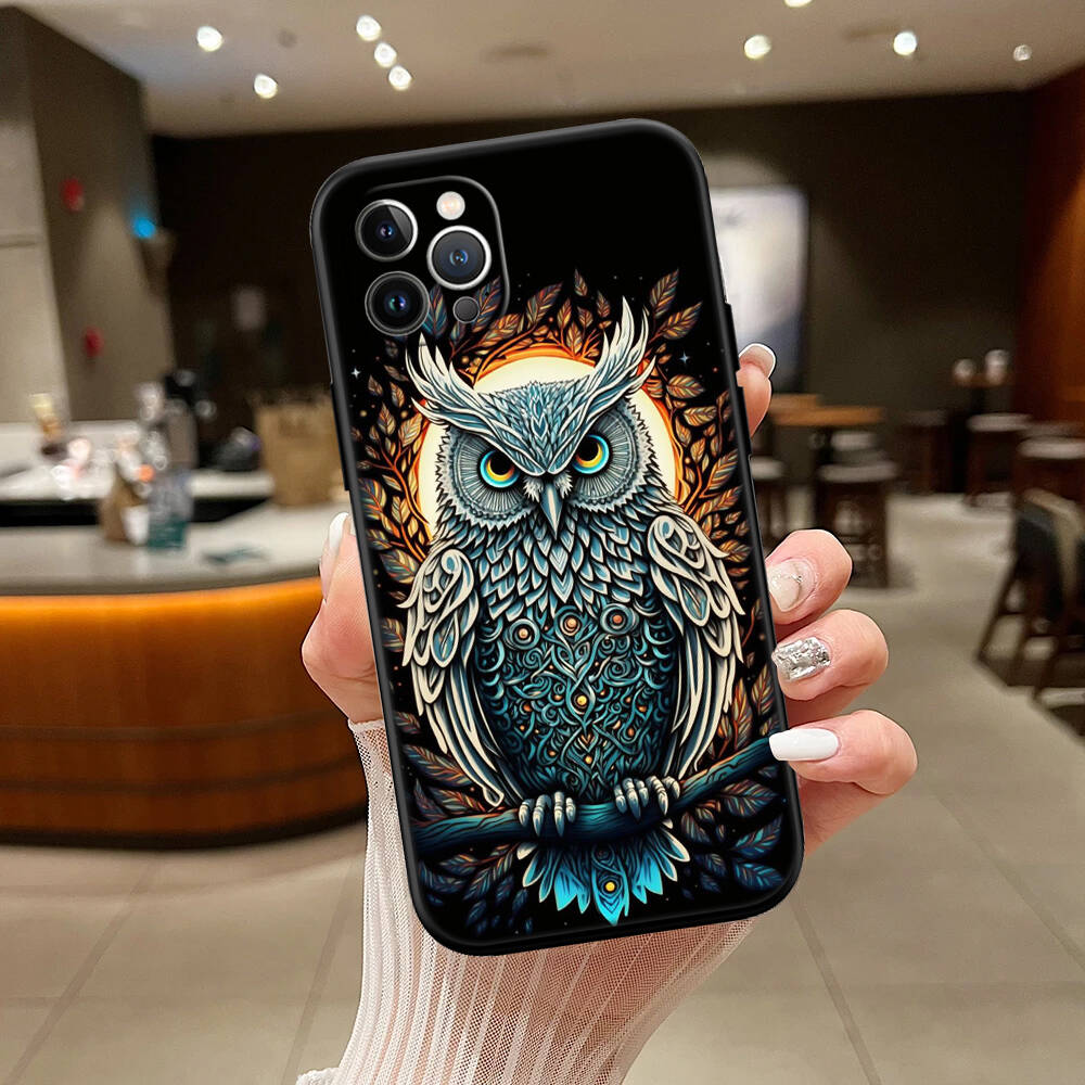 Cartoon Art Owl New Phone Case for iPhone 6 6s 7 8 11 12 13 14 15 16 17 16E XS Pro Max XR X SE Air
