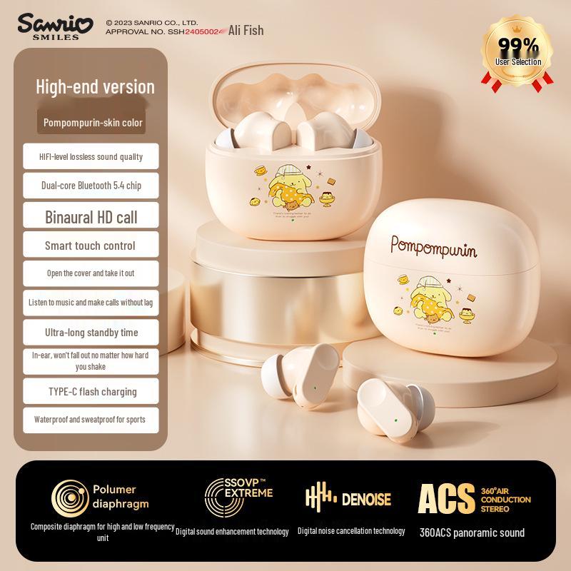 Беспроводные Bluetooth-наушники Sanrio Q1 полувкладыши для спорта и игр