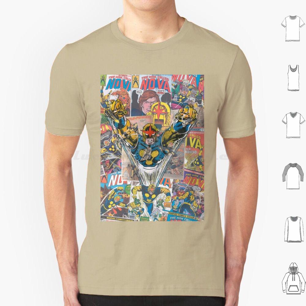 Vintage Comic Nova T Shirt Cotton Men Women DIY Print Vintage Comic Nova Superhero