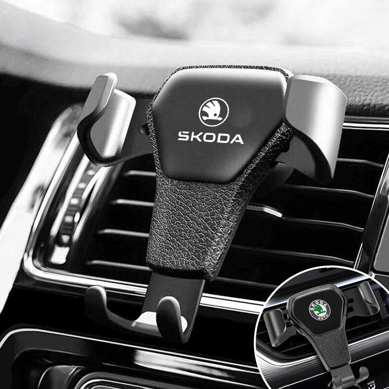 ADU1 Car Phone Holder Air Vent G-Sensor Smartphone GPS Stand For Skoda Octavia Kodiaq Superb Yeti Kamiq Fabia Karoq Scala Rapid Enyaq