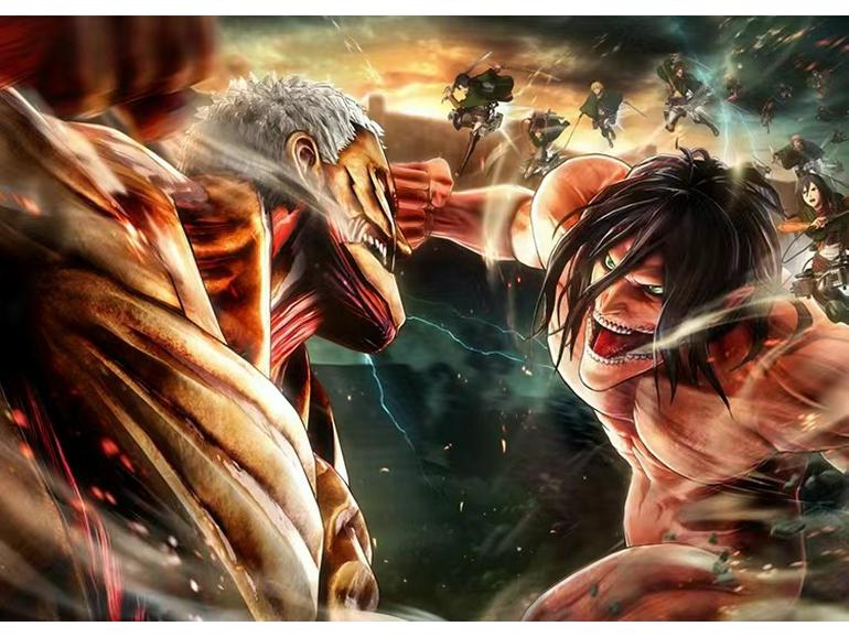 Модель стоящей на коленях мускулистой фигуры Аллена - Атака титанов Предок Гигант