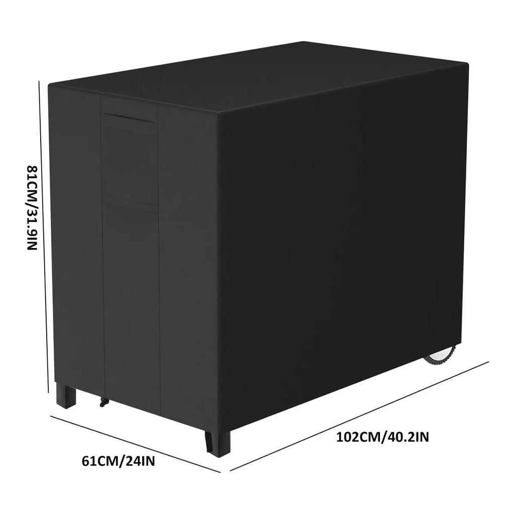 Grill Table Cover 420D Oxford Cloth Pizza Oven Table Cover for Patio Outdoor Kitchen Weatherproof Durable BBQ Gas Grill Cover