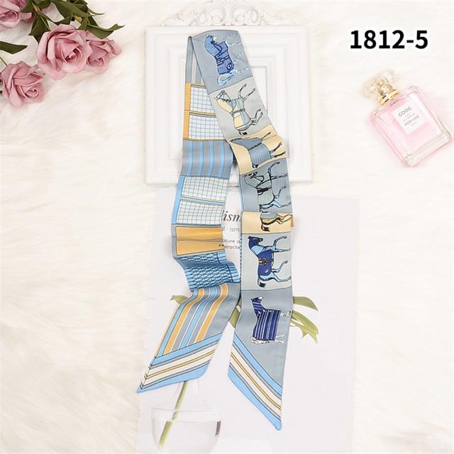 Brand Horse Bag Scarf 2024 New Design Wow Women Luxury 100% Silk Scarf Fashion Headwear Skinny Hair Scarves Neckerchief