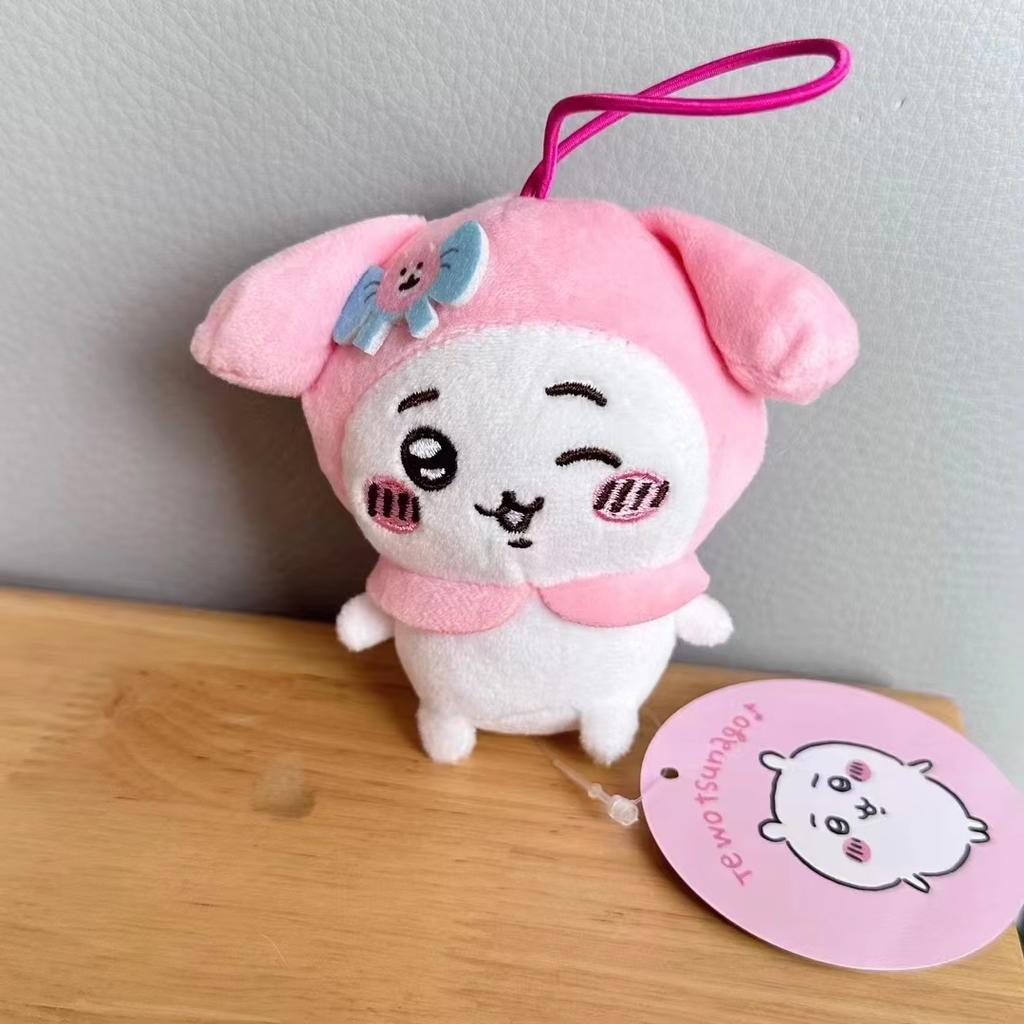 Чиикава Медведь-самоуничижитель Коллаборация Санрио Плюшевая кукла Хелло Китти1 Мелоди1 Куроми1 Сачиджи Плюшевая игрушка Брелок Украсить