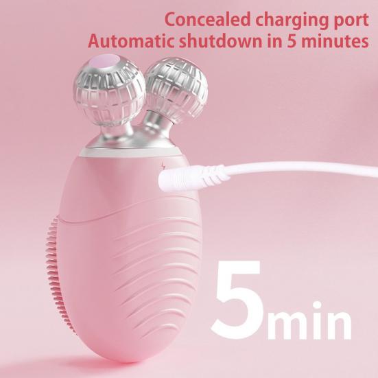 Face Roller Facial Cleansing Brush 5 Modes Adjustable IP67 Waterproof Compact Design Portable Electric Facial Massage Tool