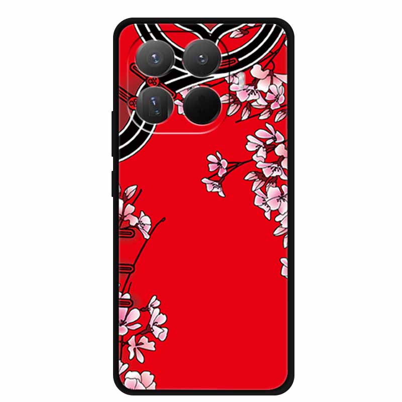 3D TPU Чехол для Xiaomi 15T 15 T 5G Рельефные Цветы Coque Тисненые Цветы Funda Силиконовый Мягкий Задний Чехол для Телефона для Xiaomi15T