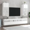 Тумба под телевизор со светодиодной подсветкой Белая 40,5 x 30 x 90 см
