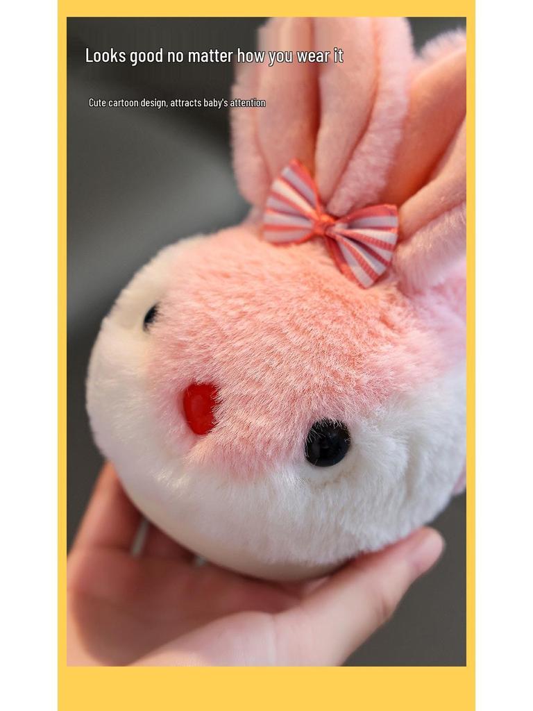 Детские зимние хлопковые тапочки - Милый мультяшный дизайн с кроликом, Нескользящие, Теплые для мальчиков и девочек