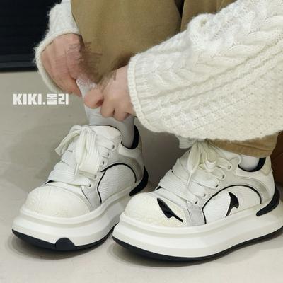 H55 "Обувь Панды" Постмодернистская Эстетика Легкая Роскошь Платформа Обувь для Скейтборда Высота 5 см Обувь