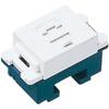 Cosmo Series Wide 21 Embedded Telephone Modular Jack 6 Pole 4 Core White WNT15649W 10 Pieces