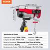 Electric Hoist, 550 lbs Lifting Capacity, 510W 220V Electric Steel Wire Winch with 14ft Wired Remote Control, 40ft Single Cable Lifting Height & Pure