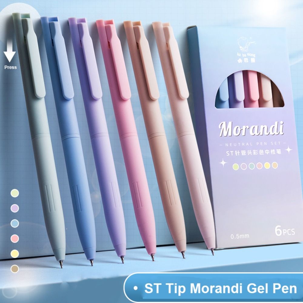 Office Supplies Students Gift Painting Morandi Color Signing Pen Neutral Pen Press Type Gel Pen